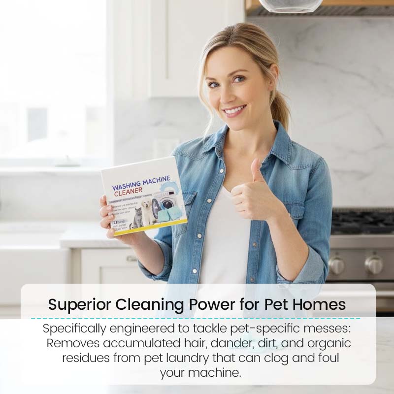 🌞 Spring into Savings: 50% Off🔥Washing Machine Cleaner for Pet Homes - Powerful Dander & Grime Remover | 12 Tablets for Monthly Maintenance - Image 8
