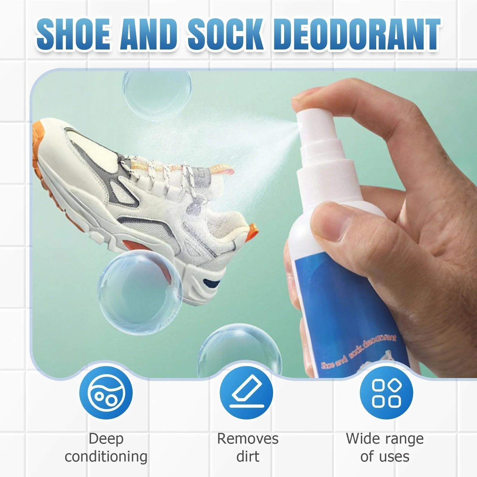 💥💥 Limited Time 50% OFF👟Antibacterial Quick Dry Shoe and Sock Deodorizing Spray-Antibacterial & Long-Lasting Freshness🔝✅🌟 - Image 3