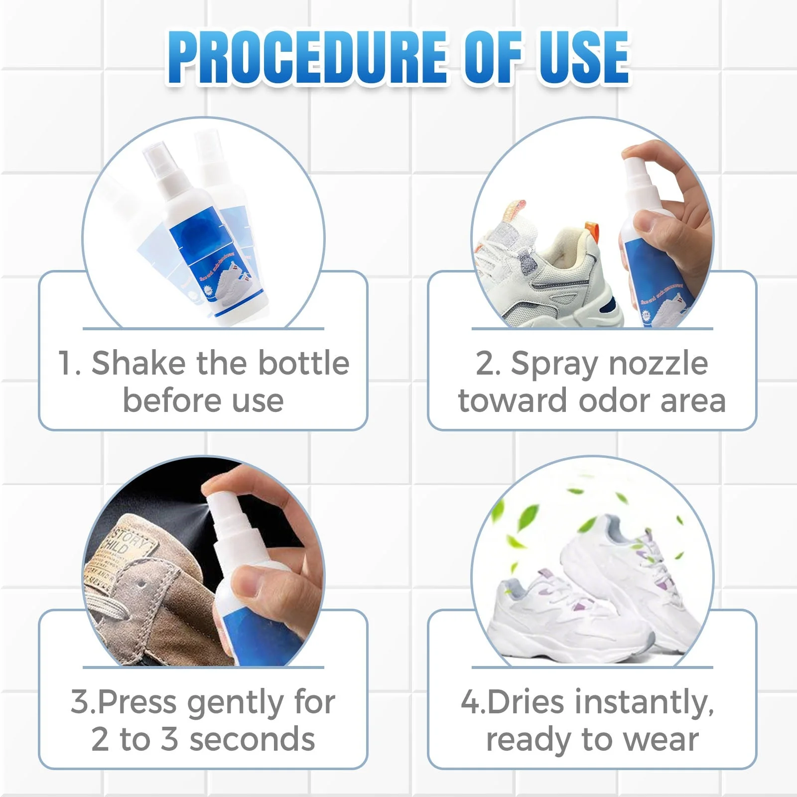 💥💥 Limited Time 50% OFF👟Antibacterial Quick Dry Shoe and Sock Deodorizing Spray-Antibacterial & Long-Lasting Freshness🔝✅🌟 - Image 7