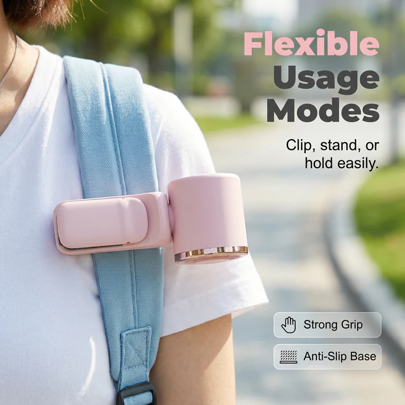 🔥Portable Clip-On Fan with LED Display!🌬️ Lightweight & strong wind, LED shows battery clearly. Clip anywhere, stay cool all day—super handy! - Image 4