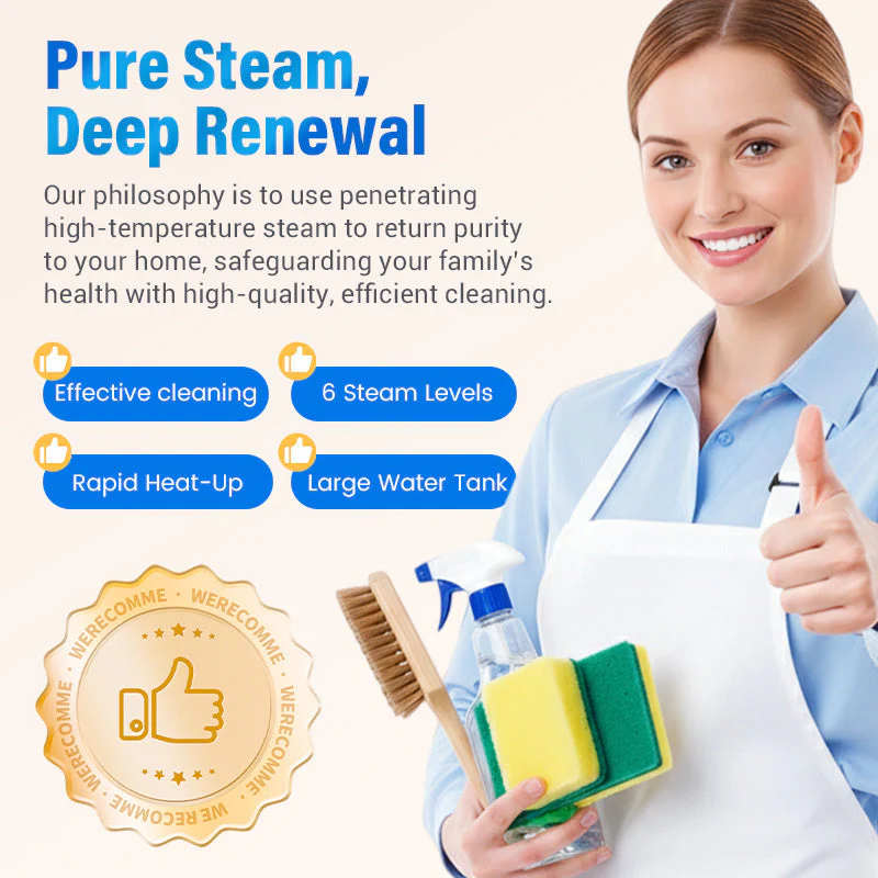 🥳2026 HOT SALE🥳💞50K+ SOLD!📢⏰ 50% OFF! High‑Temp Steam Cleaner – 105°C steam, 15s heat‑up. Kills 99.9% germs, no chemicals. 6 levels, large 1100ml tank. Multi‑surface magic! 🔥✨ - Image 8