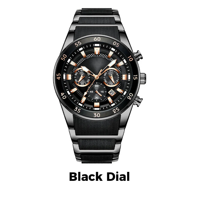 ⌚ 50% OFF NOW! ✨ Men's Waterproof Multifunctional Quartz Watch – Chronograph Design, Luminous Hands & Stainless Steel 🌊 - Image 11