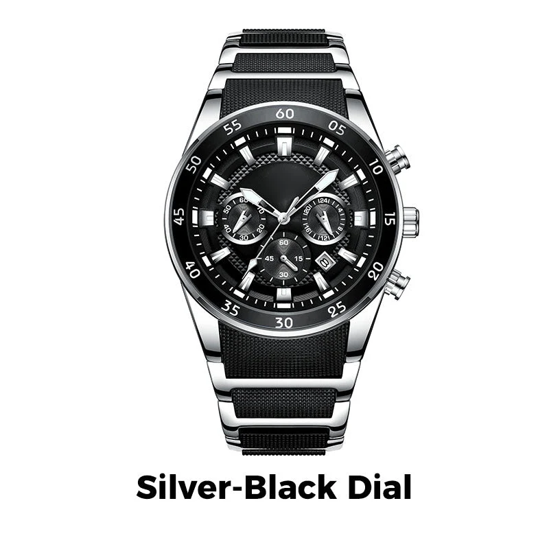⌚ 50% OFF NOW! ✨ Men's Waterproof Multifunctional Quartz Watch – Chronograph Design, Luminous Hands & Stainless Steel 🌊 - Image 12