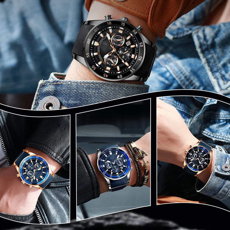 ⌚ 50% OFF NOW! ✨ Men's Waterproof Multifunctional Quartz Watch – Chronograph Design, Luminous Hands & Stainless Steel 🌊 - Image 2