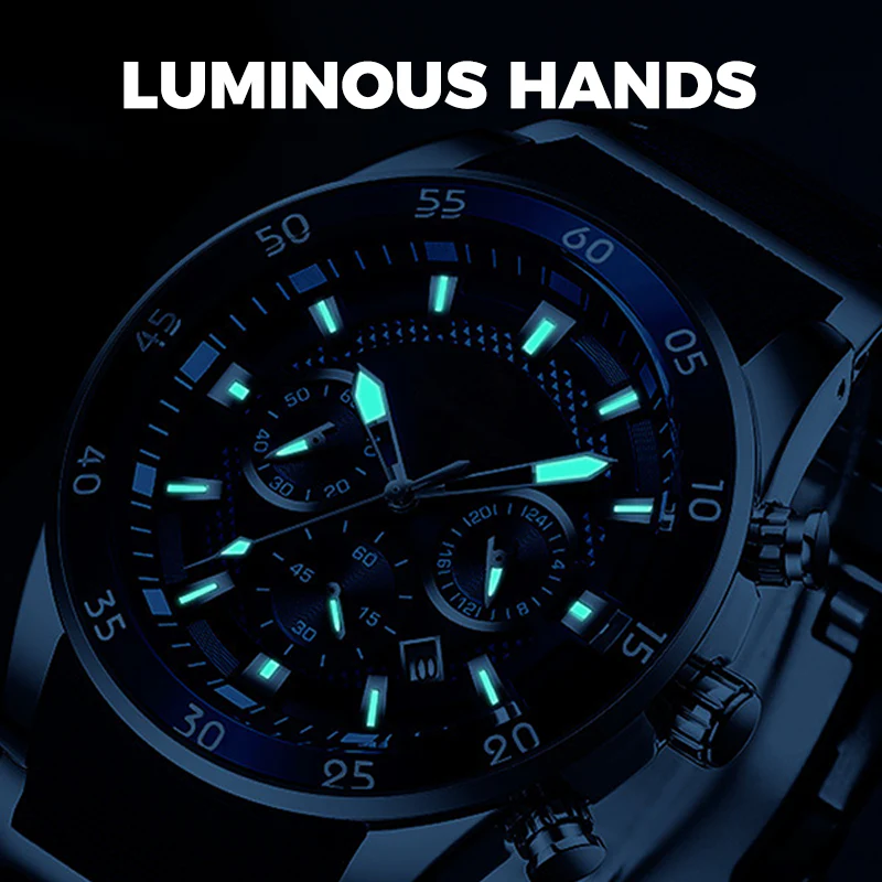 ⌚ 50% OFF NOW! ✨ Men's Waterproof Multifunctional Quartz Watch – Chronograph Design, Luminous Hands & Stainless Steel 🌊 - Image 5
