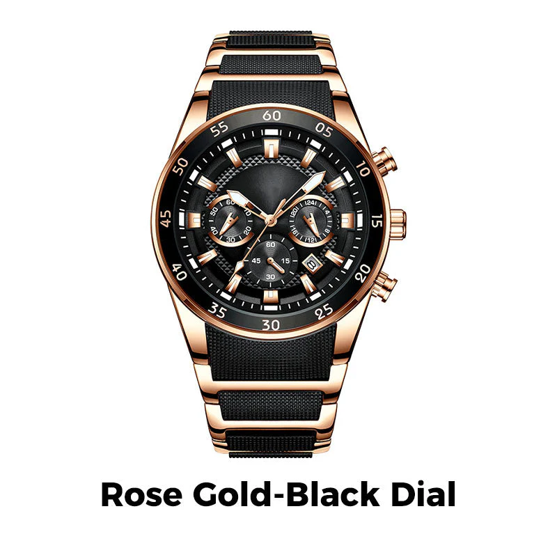 ⌚ 50% OFF NOW! ✨ Men's Waterproof Multifunctional Quartz Watch – Chronograph Design, Luminous Hands & Stainless Steel 🌊 - Image 9