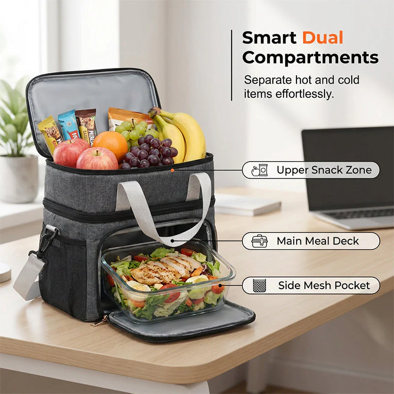 Double Layer Insulated Lunch Bag - Image 3