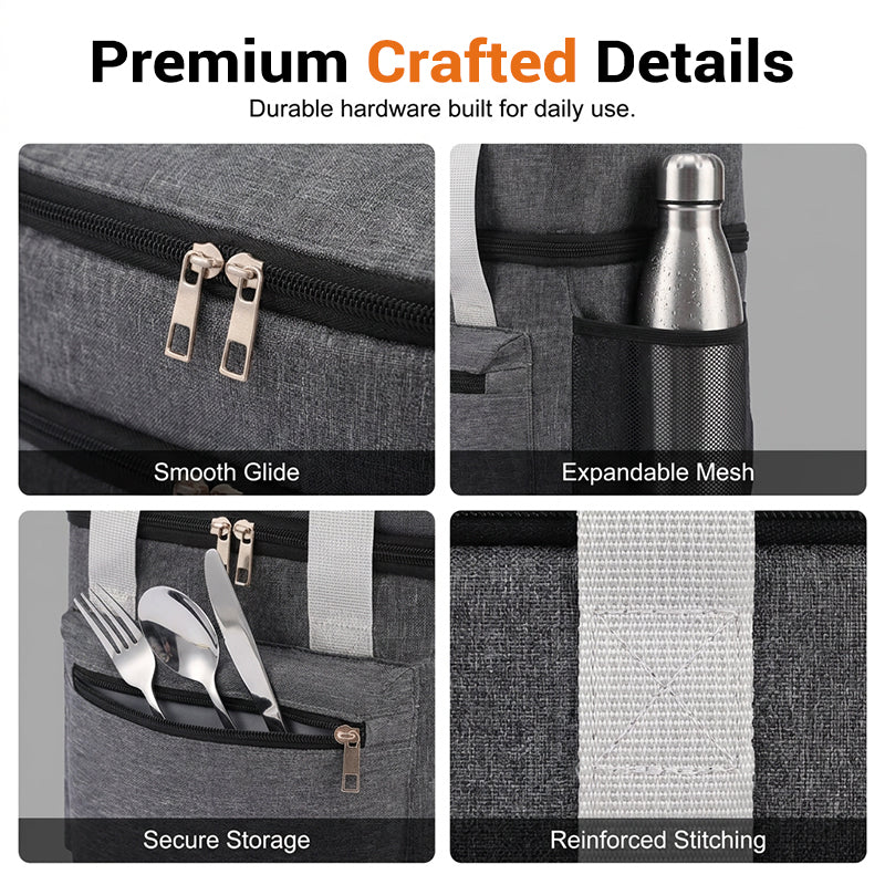 Double Layer Insulated Lunch Bag - Image 7