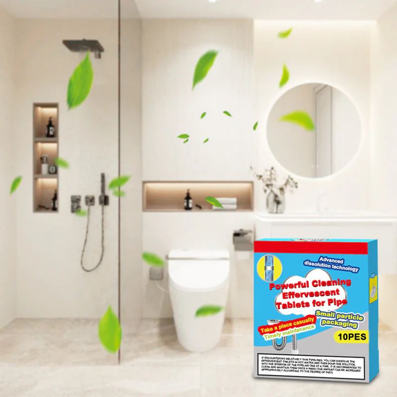 🔥50% OFF ❤️Powerful Cleaning Effervescent Tablets for Pipe, Fast Dissolve Hair Grease Clogs, Deodorizing Antibacterial Pipe Cleaner for Sink Toilet Floor Drain - Image 7