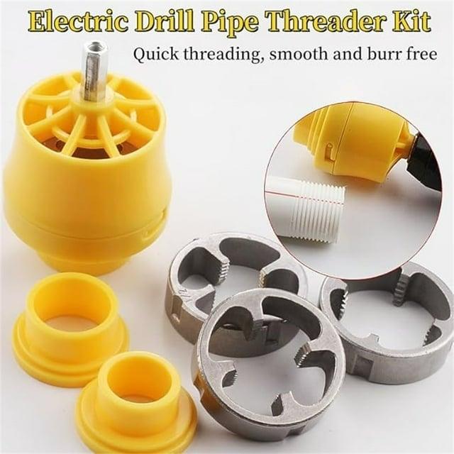 🎉New Year Sale - 49% OFF🌲Electric Drill Compatible PVC Pipe Threader Kit with Various Die Sizes - Image 10