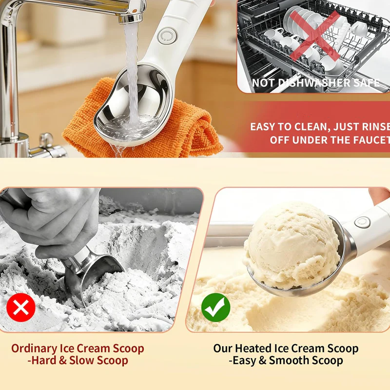 🥄 50% OFF NOW! ⚡ Electric Self-Melting Ice Cream Spoon – Heats Instantly, Smooth Scooping & Perfect for Effortless Dessert Enjoyment 🍦 - Image 6