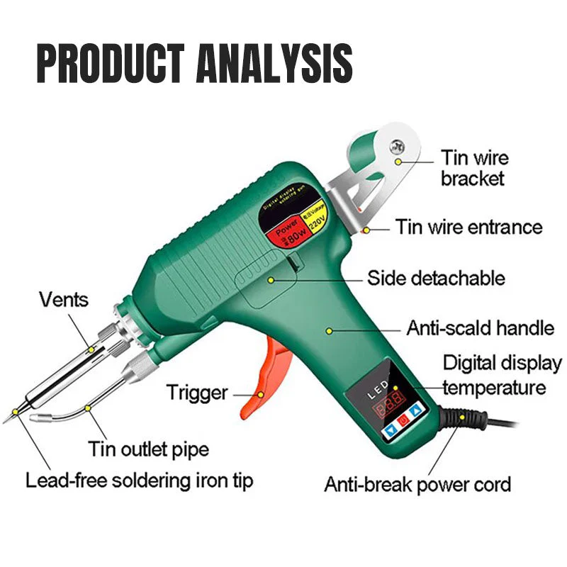 🔥Hot Sale 50% Off🔥High Power Digital Display Manual Automatic Tin Wire Feeding Electric Soldering Iron - Image 7