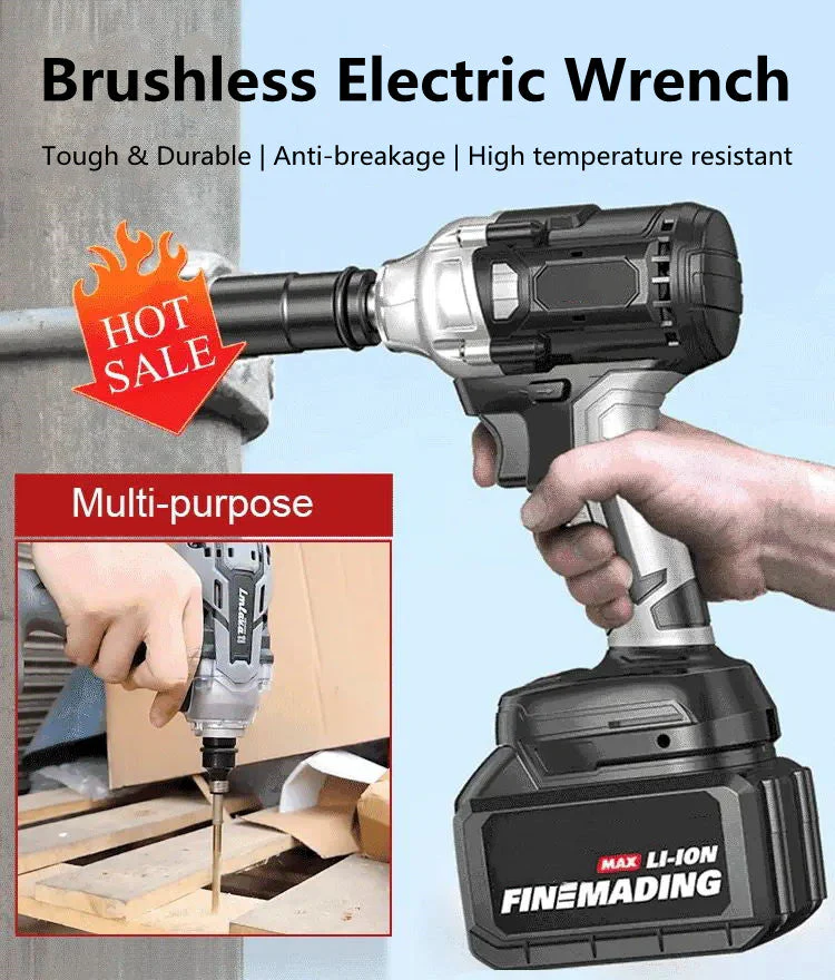 🔧50% OFF!⚡Cordless Brushless Impact Wrench 1/2 Inch, High Torque, 2x Battery Fast Charger🛠️ - Image 2