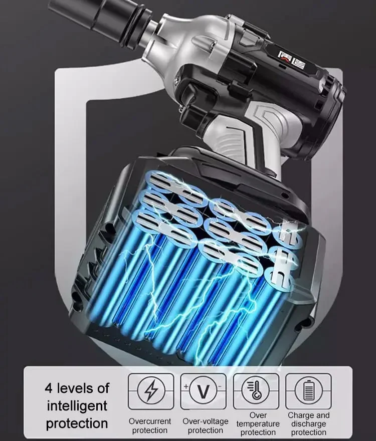 🔧50% OFF!⚡Cordless Brushless Impact Wrench 1/2 Inch, High Torque, 2x Battery Fast Charger🛠️ - Image 4