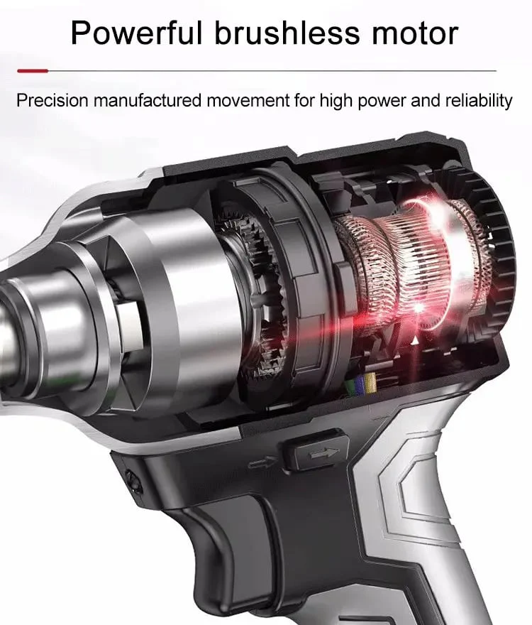 🔧50% OFF!⚡Cordless Brushless Impact Wrench 1/2 Inch, High Torque, 2x Battery Fast Charger🛠️ - Image 5