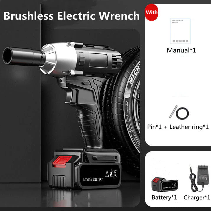 🔧50% OFF!⚡Cordless Brushless Impact Wrench 1/2 Inch, High Torque, 2x Battery Fast Charger🛠️ - Image 7