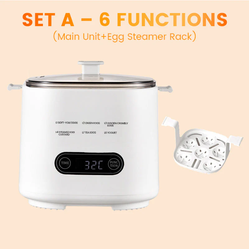 Mini Multi-Functional Egg Cooker Set with Smart Touch Panel - Image 10