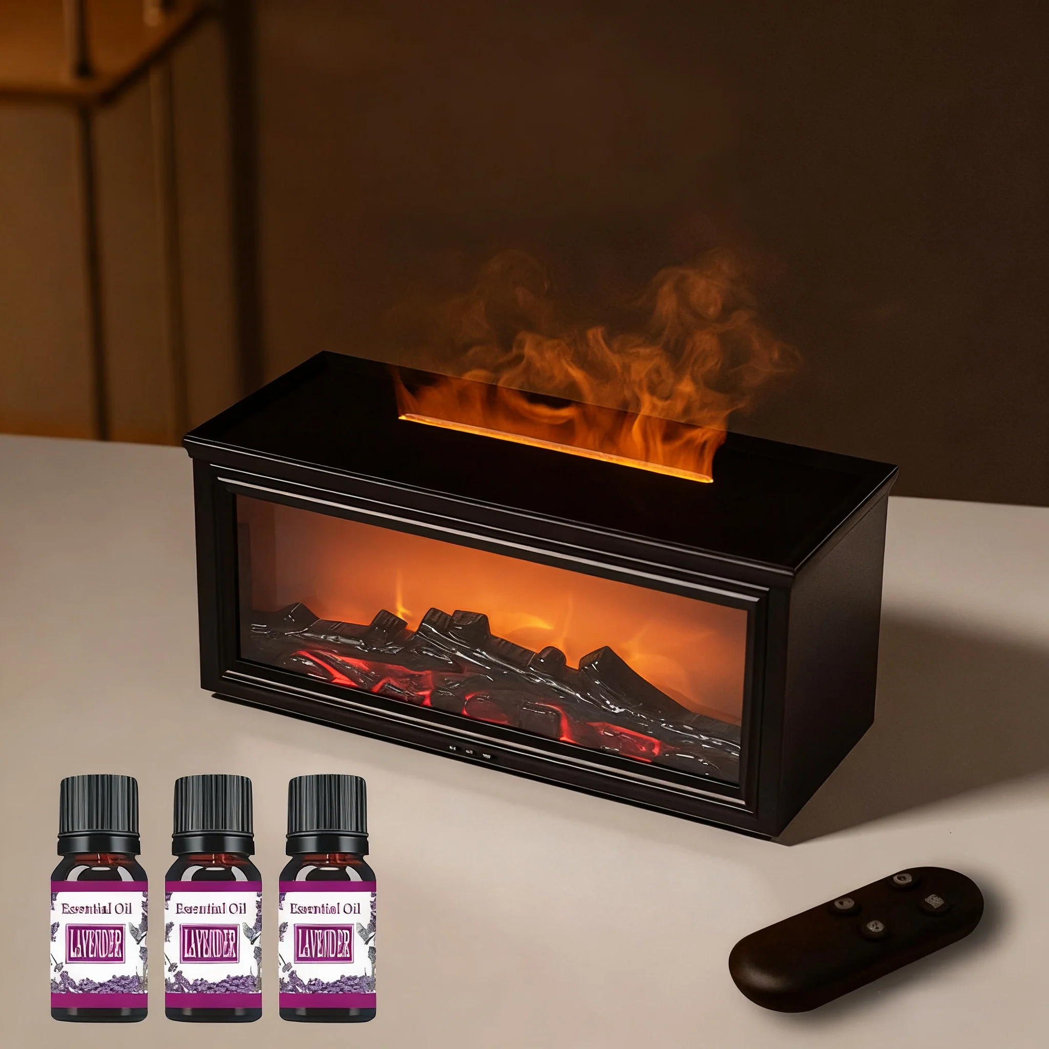 🔥 50% OFF – LAST DAY! 💦 Humidifier with fireplace effect – 7 LED colors and remote control, soothing atmosphere for home/office 🌙📦 - Image 15