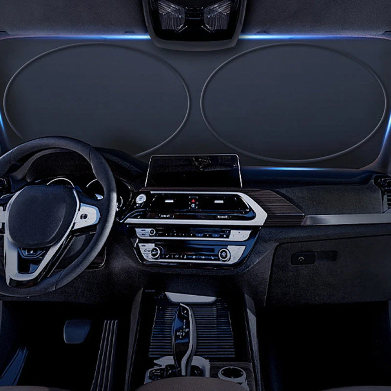 Foldable Car Windshield Sunshade with Storage Bag - Image 3