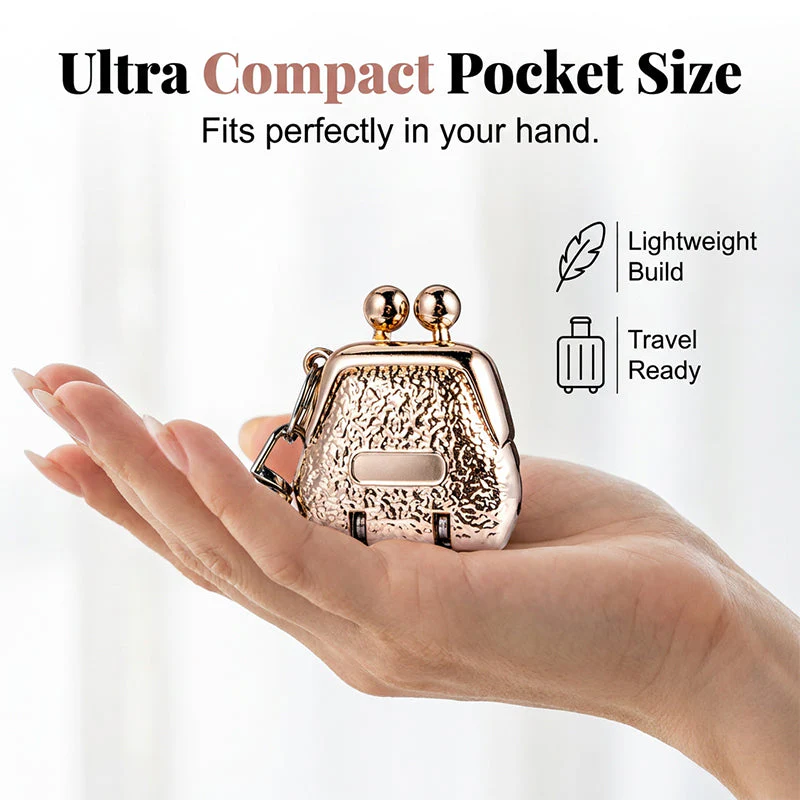 Foldable Purse-Shaped Nail Clipper Keychain - Image 3
