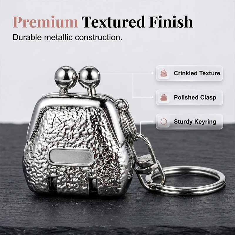 Foldable Purse-Shaped Nail Clipper Keychain - Image 5