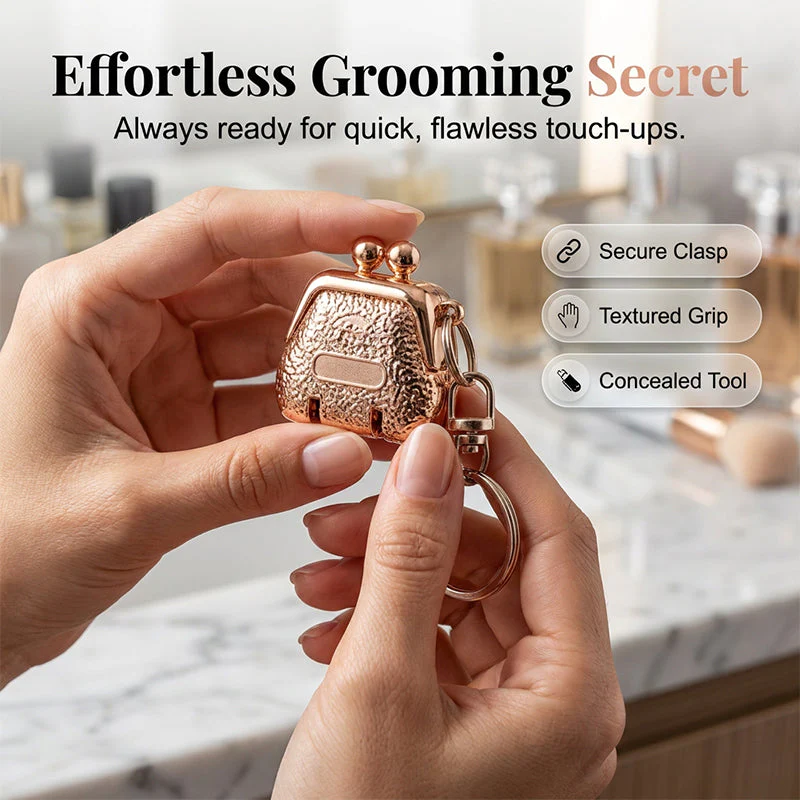 Foldable Purse-Shaped Nail Clipper Keychain - Image 6