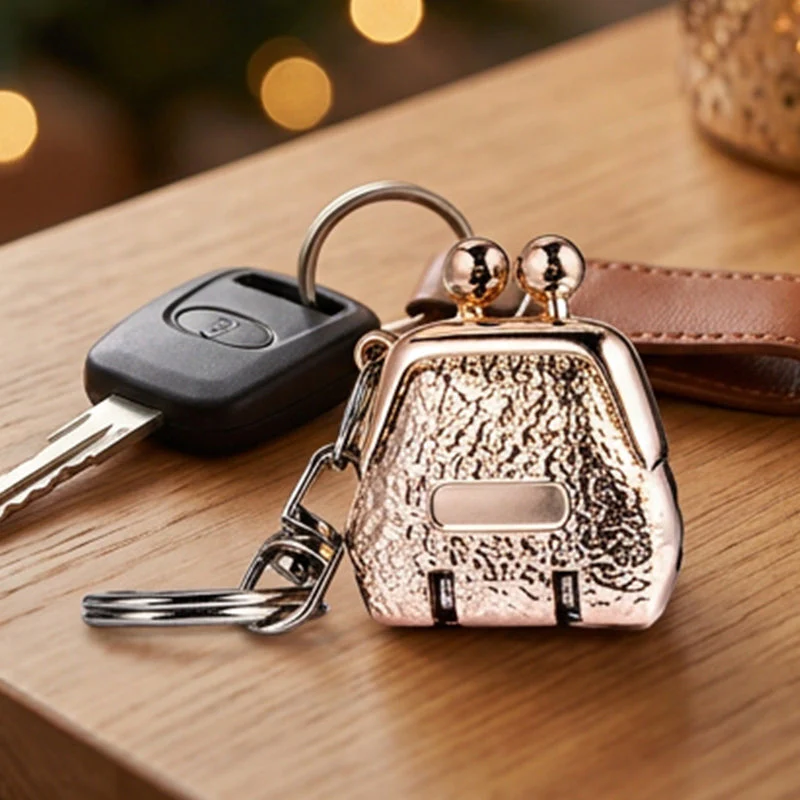 Foldable Purse-Shaped Nail Clipper Keychain - Image 8
