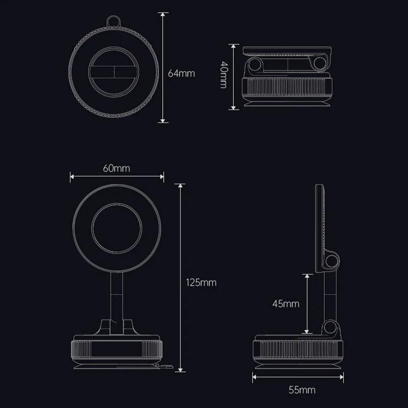 📱 BUY 2, GET 1 FREE! 🚗 Foldable Magnetic Mount – Stable Fixing, Compact Design & 360° Rotation 🧲 - Image 10