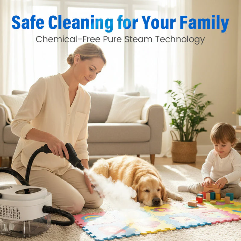 🥳2026 HOT SALE⏰ 50% OFF! High‑Temp Steam Cleaner – 105°C steam, 15s heat‑up. Kills 99.9% germs, no chemicals. 6 levels, large 1100ml tank. Multi‑surface magic! 🔥✨ - Image 4
