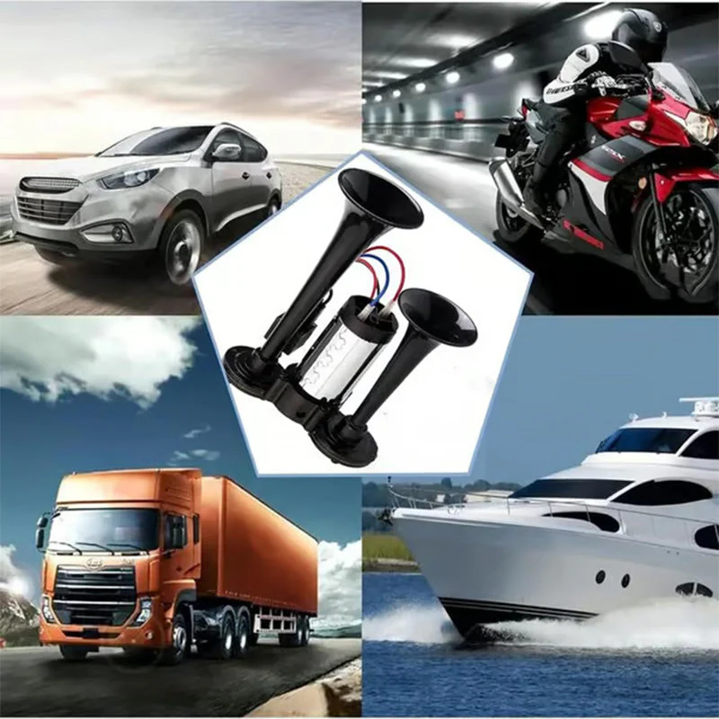 🚨 Train Air Horn 120dB – Fits Trucks, Cars & Boats | 12V/24V, Waterproof & Tool-Free Install 🚛🔊 - Image 3