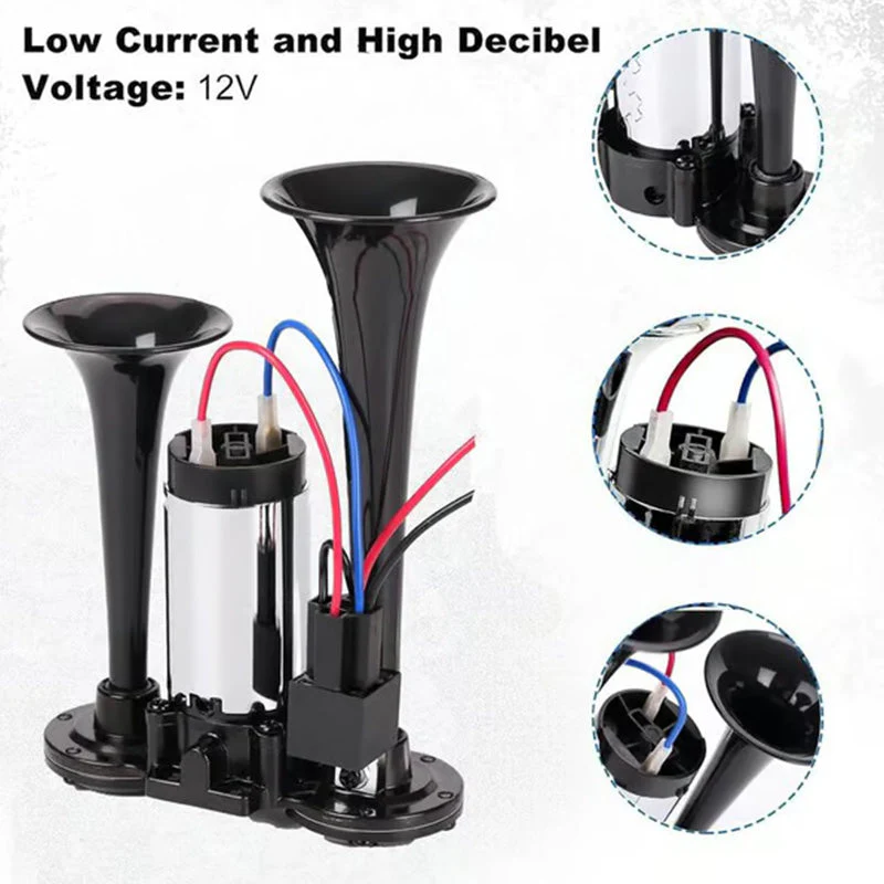🚨 Train Air Horn 120dB – Fits Trucks, Cars & Boats | 12V/24V, Waterproof & Tool-Free Install 🚛🔊 - Image 4