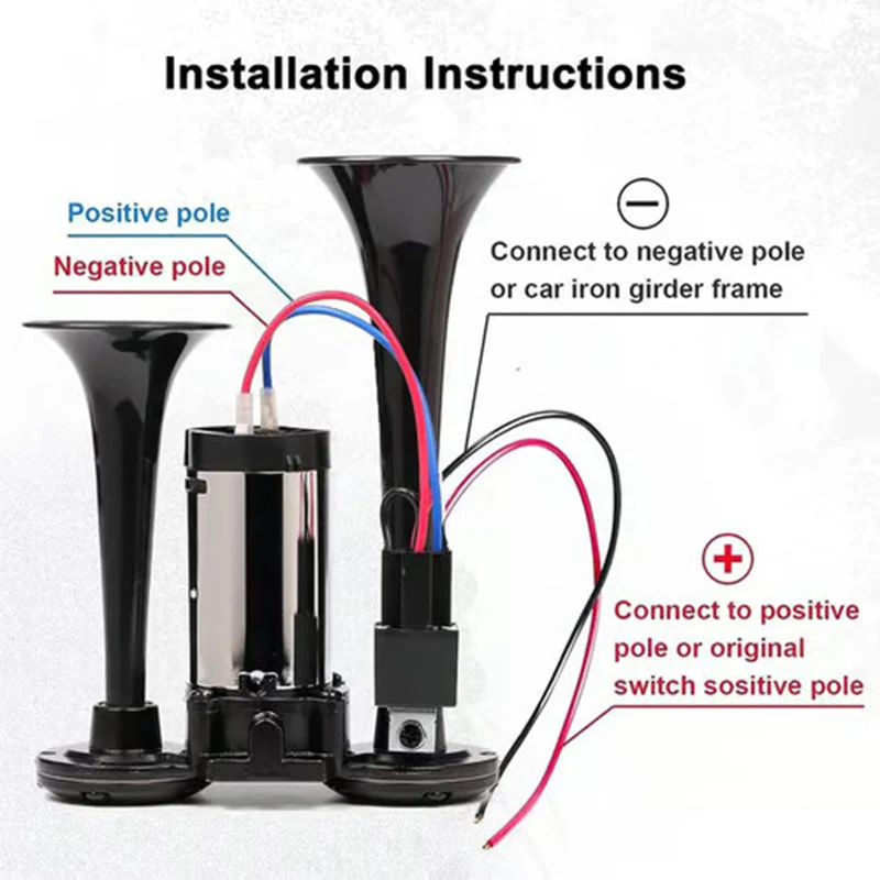 🚨 Train Air Horn 120dB – Fits Trucks, Cars & Boats | 12V/24V, Waterproof & Tool-Free Install 🚛🔊 - Image 6