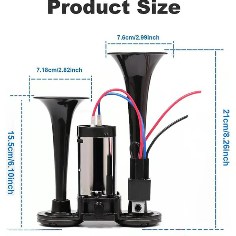 🚨 Train Air Horn 120dB – Fits Trucks, Cars & Boats | 12V/24V, Waterproof & Tool-Free Install 🚛🔊 - Image 8