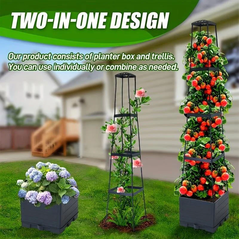 Garden Raised Bed Planter Boxes with Trellis - Image 3
