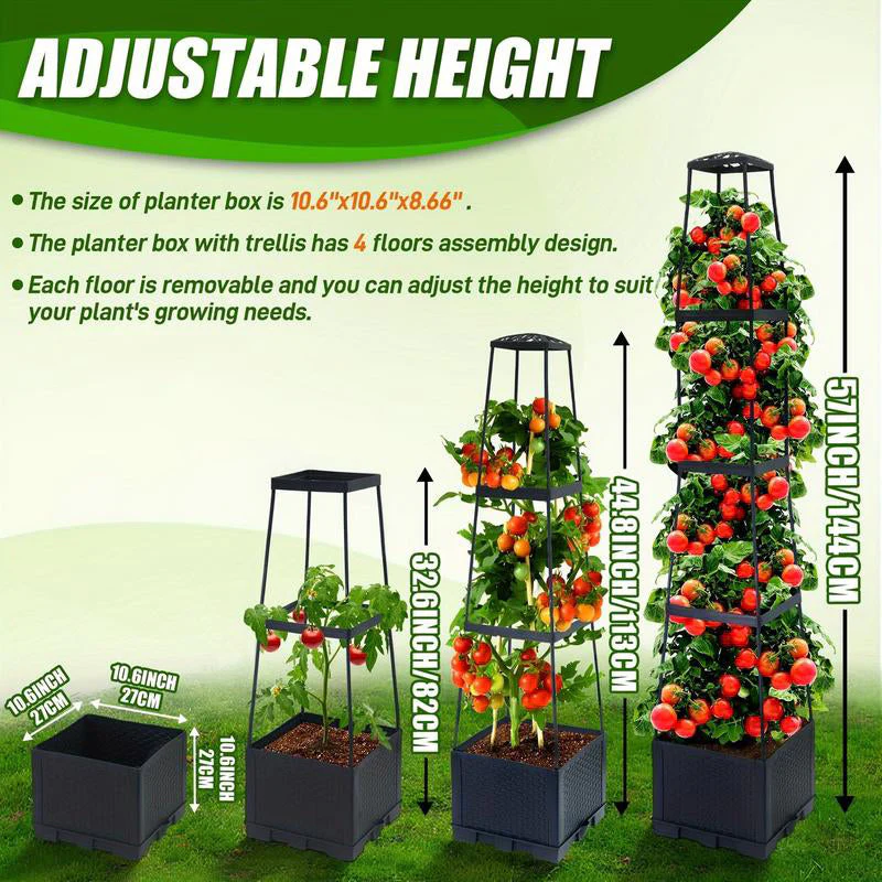 Garden Raised Bed Planter Boxes with Trellis - Image 4