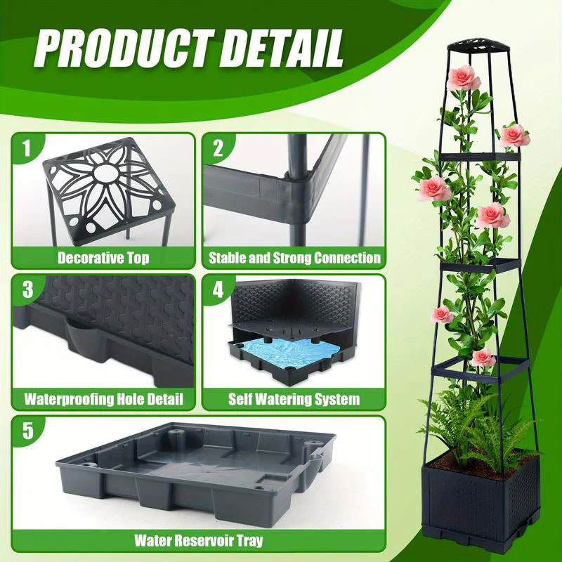 Garden Raised Bed Planter Boxes with Trellis - Image 7