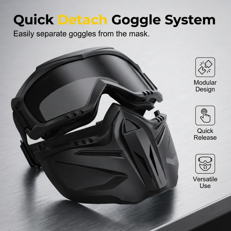Detachable Full Face Goggle Mask - Image 4