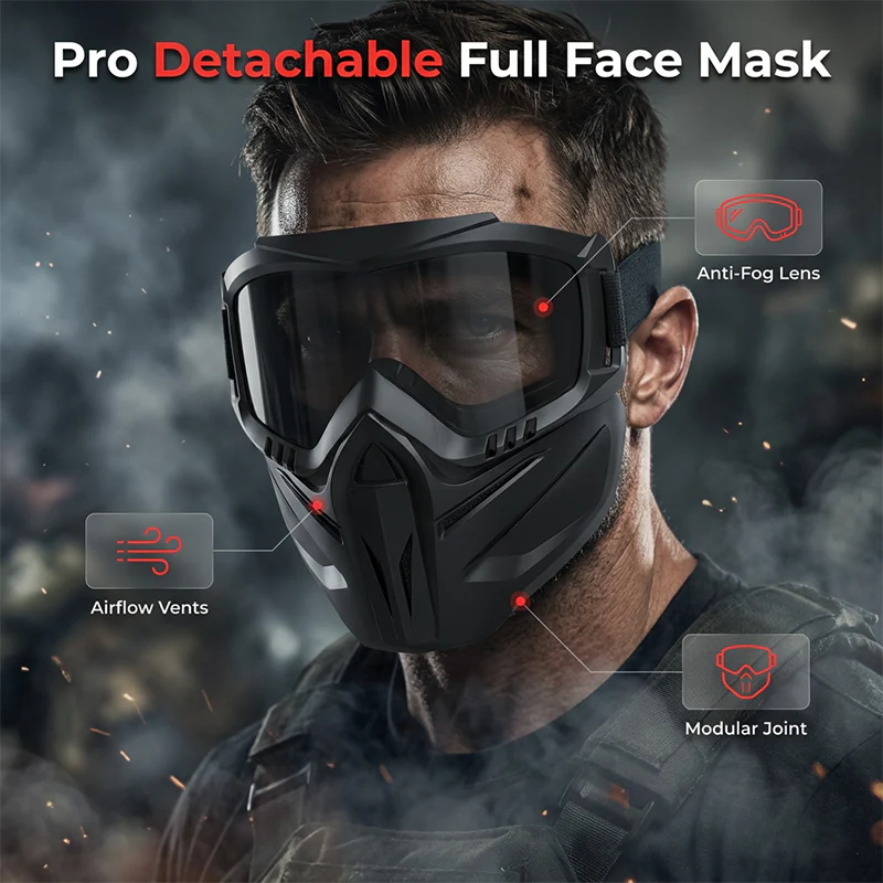 Detachable Full Face Goggle Mask - Image 9