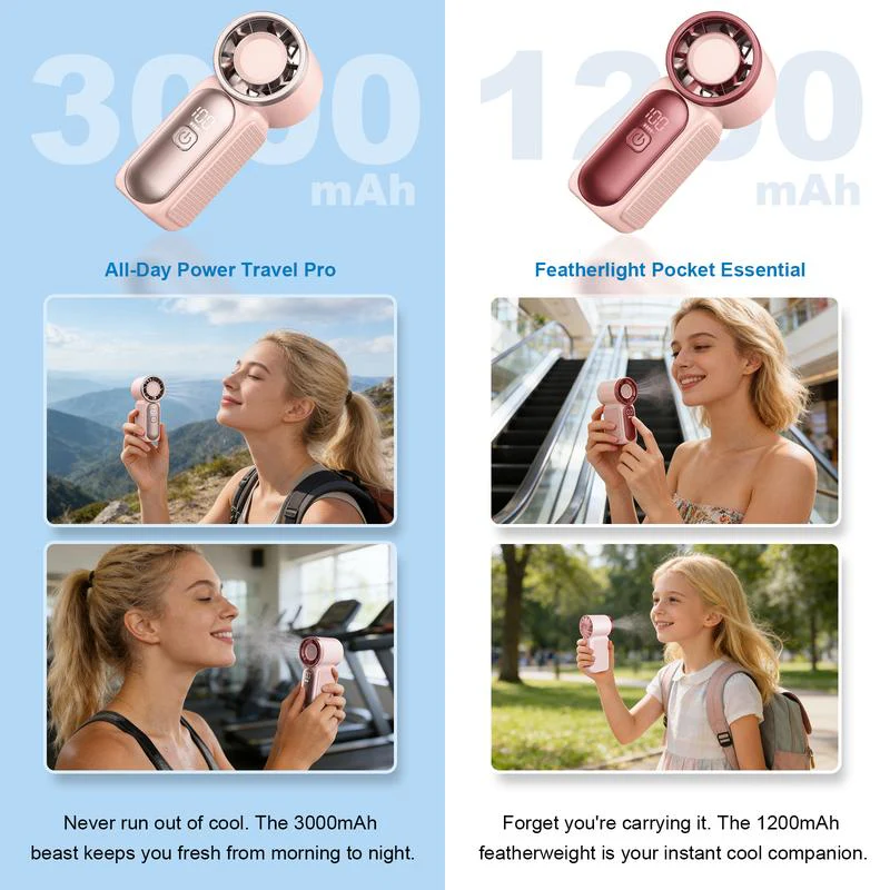 🥳2026 HOT SALE🥳💨❄️ 50% OFF! Turbo Handheld Fan – 16900 RPM, 6 speeds, LED display.  🌬️✨ - Image 20