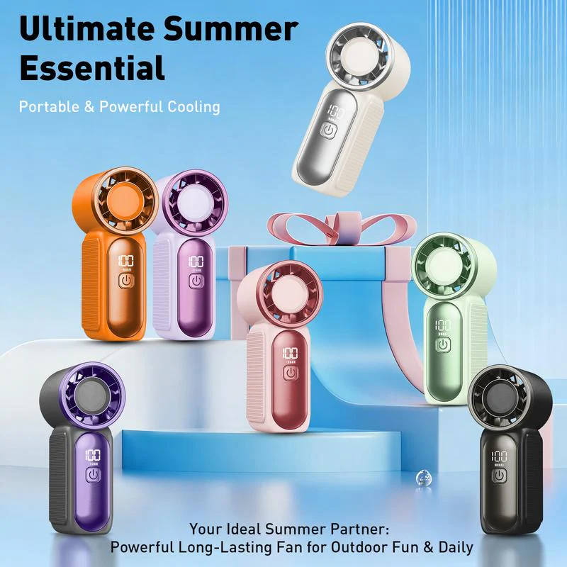 🥳2026 HOT SALE🥳💨❄️ 50% OFF! Turbo Handheld Fan – 16900 RPM, 6 speeds, LED display.  🌬️✨ - Image 22