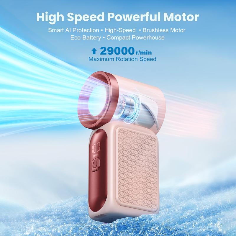 🥳2026 HOT SALE🥳💨❄️ 50% OFF! Turbo Handheld Fan – 16900 RPM, 6 speeds, LED display.  🌬️✨ - Image 25