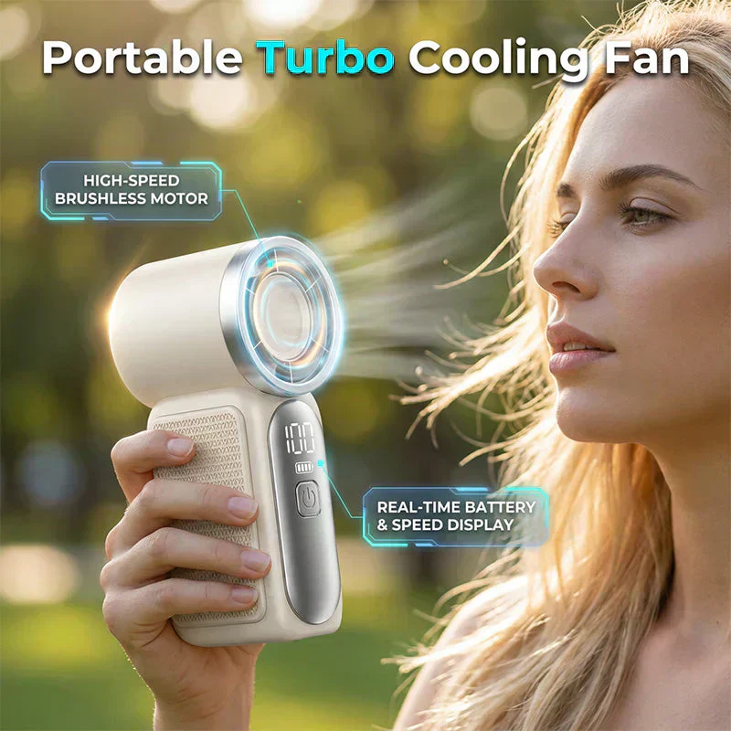 🥳2026 HOT SALE🥳💨❄️ 50% OFF! Turbo Handheld Fan – 16900 RPM, 6 speeds, LED display.  🌬️✨ - Image 28