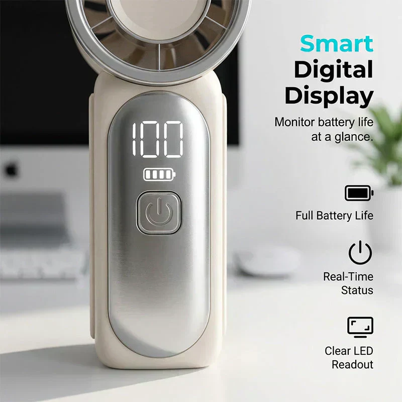 🥳2026 HOT SALE🥳💨❄️ 50% OFF! Turbo Handheld Fan – 16900 RPM, 6 speeds, LED display.  🌬️✨ - Image 29