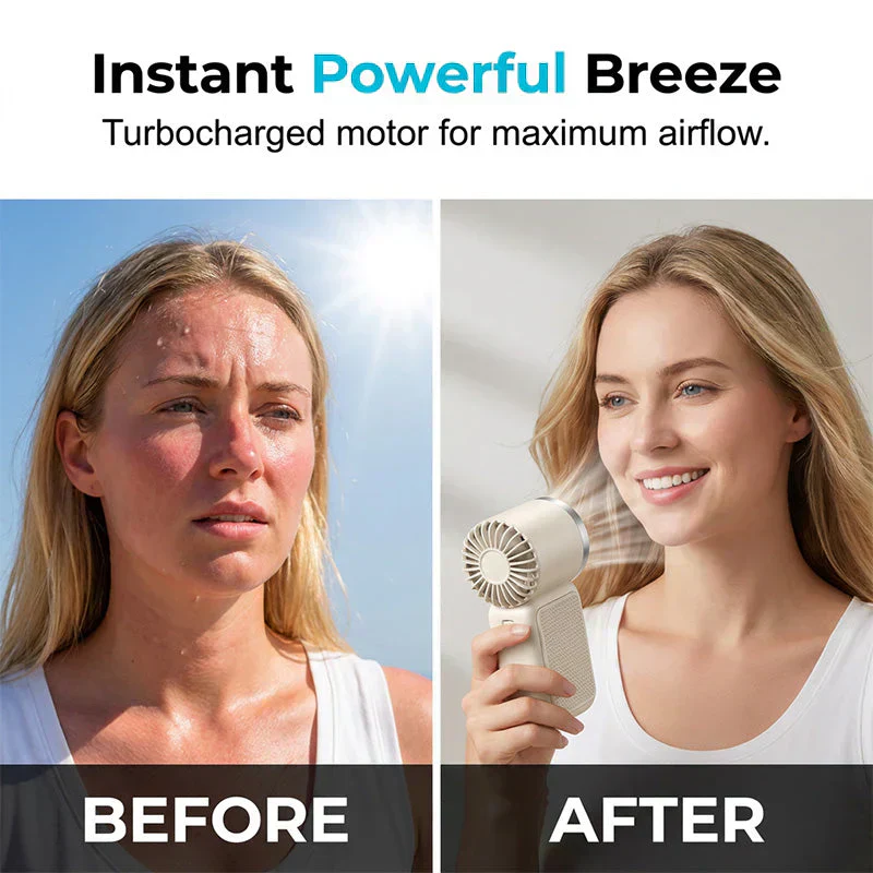 🥳2026 HOT SALE🥳💨❄️ 50% OFF! Turbo Handheld Fan – 16900 RPM, 6 speeds, LED display.  🌬️✨ - Image 4