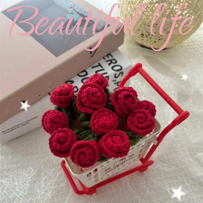 Handmade Floral Yarn Coasters - Image 4