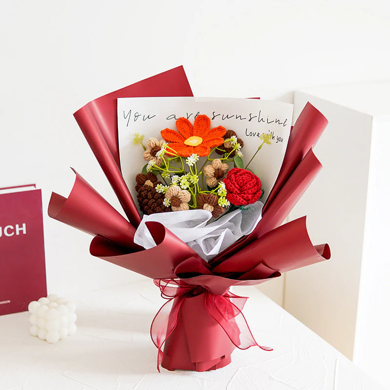 ๐ท 50% OFF NOW! ๐ Handmade Delicate Crochet Flower Bouquet โ Mother's Day Special โ Lifelike Design, Durable & Perfect Gift for Mom ๐