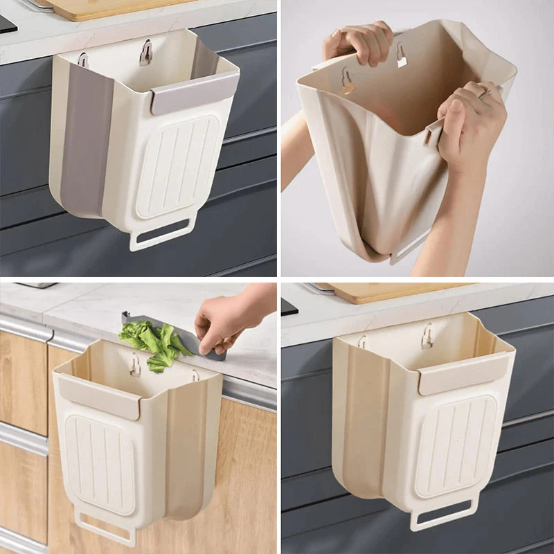 Multipurpose Hanging Collapsible Trash Can for Kitchen - Image 3