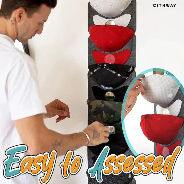 Hanging hat holder with multiple pockets - Image 4