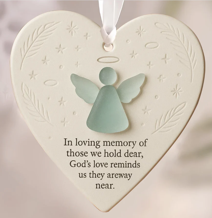 ⏳LAST DAY SALE 70% OFF!⏰Heart-Shaped Sea Glass Angel Friendship Ornament✨ Shaped by Nature & Crafted by Hand - Image 3