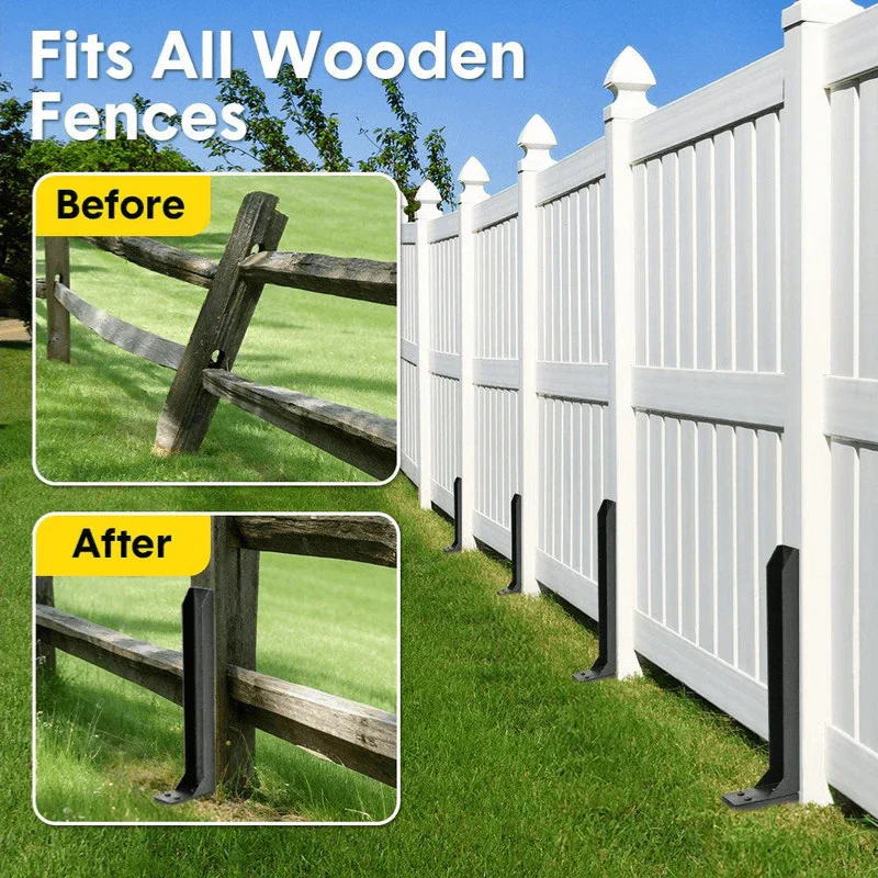✨ 50% OFF! 🛠️ Heavy-Duty Fence Post Repair Kit – No Digging & H-Shaped Reinforcement 🚧 - Image 2